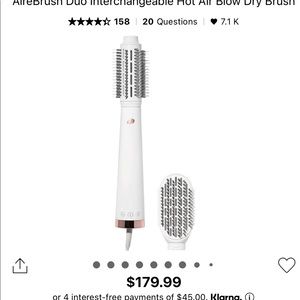 T3 AireBrush duo interchangeable hot air blow dry brush